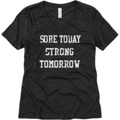 Ladies Relaxed Fit Super Soft Triblend V-Neck Tee