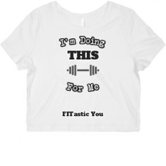 Ladies Slim Fit Crop Top Tee