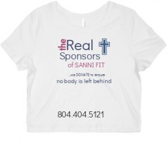 Ladies Slim Fit Crop Top Tee