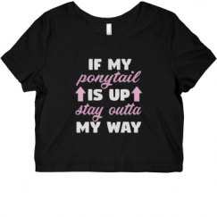 Ladies Slim Fit Crop Top Tee