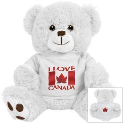 I Love Canada Teddy Bear Canada Souvenir Stuffed Animal
