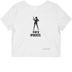 Ladies Slim Fit Crop Top Tee