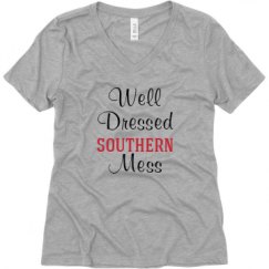 Ladies Relaxed Fit V-Neck Tee