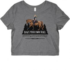 Ladies Slim Fit Crop Top Tee