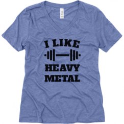 Ladies Relaxed Fit Super Soft Triblend V-Neck Tee