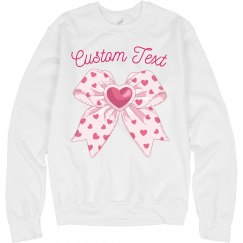 Coquette Valentine's Day Heart Bow