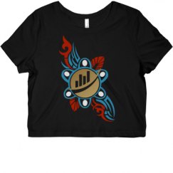 Ladies Slim Fit Crop Top Tee