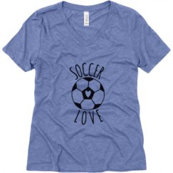 Ladies Relaxed Fit Super Soft Triblend V-Neck Tee