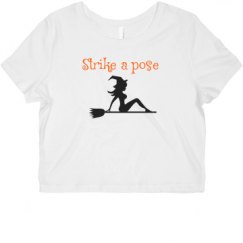 Ladies Slim Fit Crop Top Tee