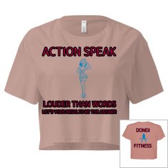 DONDIFITNESS LADIES CROP TEE