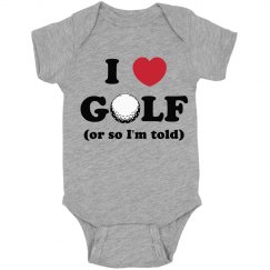 I Love Golf Bodysuit