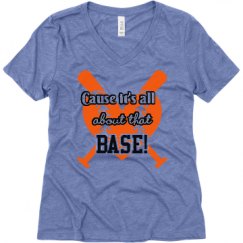 Ladies Relaxed Fit Super Soft Triblend V-Neck Tee