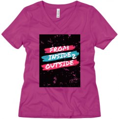 Ladies Relaxed Fit V-Neck Tee