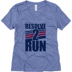 Ladies Relaxed Fit Super Soft Triblend V-Neck Tee