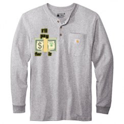 Unisex Carhartt Long Sleeve Henley Tee 