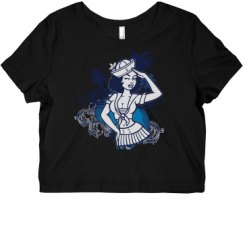 Ladies Slim Fit Crop Top Tee