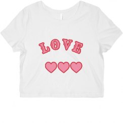 Ladies Slim Fit Crop Top Tee