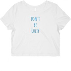 Ladies Slim Fit Crop Top Tee