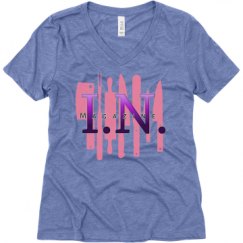 Ladies Relaxed Fit Super Soft Triblend V-Neck Tee