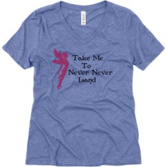 Ladies Relaxed Fit Super Soft Triblend V-Neck Tee