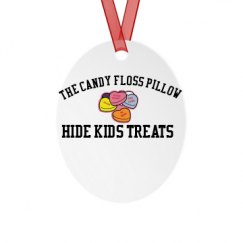 Metal Oval Christmas Ornament