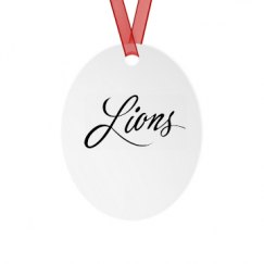 Metal Oval Christmas Ornament