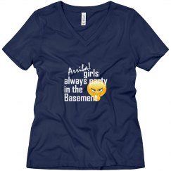 Party in the Basement Tee - White Text