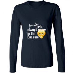 Ladies Relaxed Fit Basic Long Sleeve Tee