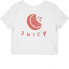 Ladies Slim Fit Crop Top Tee