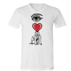 Unisex V-Neck Jersey Tee