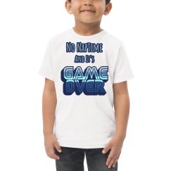 Naptime Game Over Girls Ruffle Toddler Tee