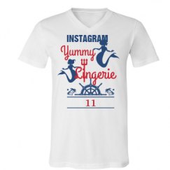 Unisex V-Neck Jersey Tee