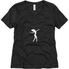 Ladies Relaxed Fit Super Soft Triblend V-Neck Tee