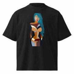 Unisex Organic Oversized High Neck T-Shirt