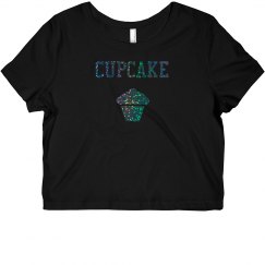 Cupcake Black Glitter Text