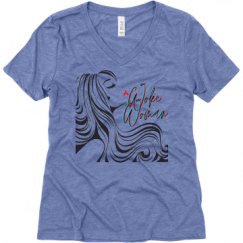 Ladies Relaxed Fit Super Soft Triblend V-Neck Tee