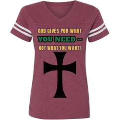 Ladies Relaxed Fit Vintage Sports Tee