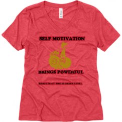 Ladies Relaxed Fit Super Soft Triblend V-Neck Tee