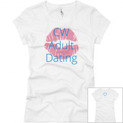 CW Pink lip slimfit top