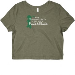 Ladies Slim Fit Crop Top Tee