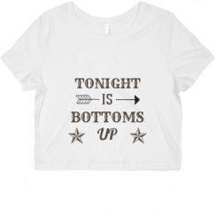 Ladies Slim Fit Crop Top Tee