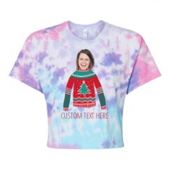 Women's Tie Dye Crop Top Tee