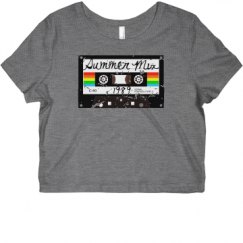 Ladies Slim Fit Crop Top Tee