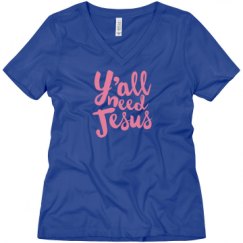 Ladies Relaxed Fit V-Neck Tee