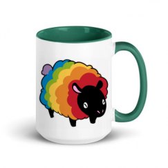 15oz Ceramic Mug with Color Inside