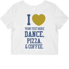 Ladies Slim Fit Crop Top Tee