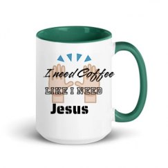 15oz Ceramic Mug with Color Inside