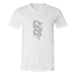 Silver white dragon shirt