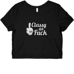 Ladies Slim Fit Crop Top Tee