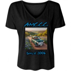 Ladies Flowy Slouchy V-Neck Tee